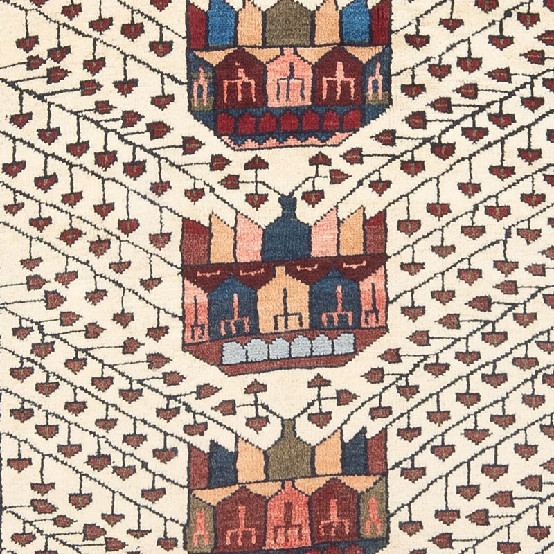 Alfombra persa - Nómada - 206 x 124 cm - crema