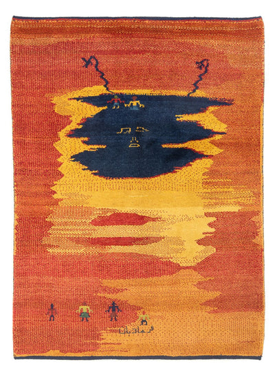 Gabbeh persa Alfombra 150x193cm - Perserteppich Wollteppich