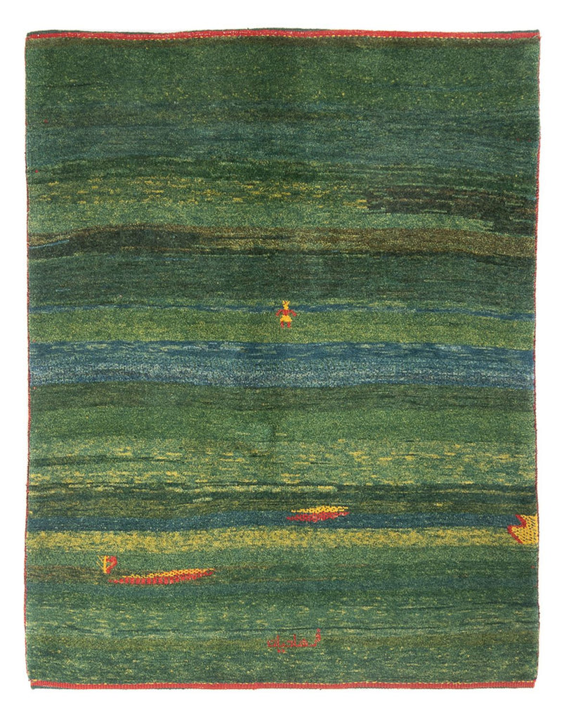 Alfombra Gabbeh - Persa - 183 x 146 cm - verde menta
