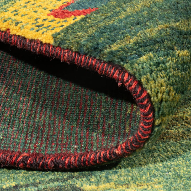 Alfombra Gabbeh - Persa - 183 x 146 cm - verde menta