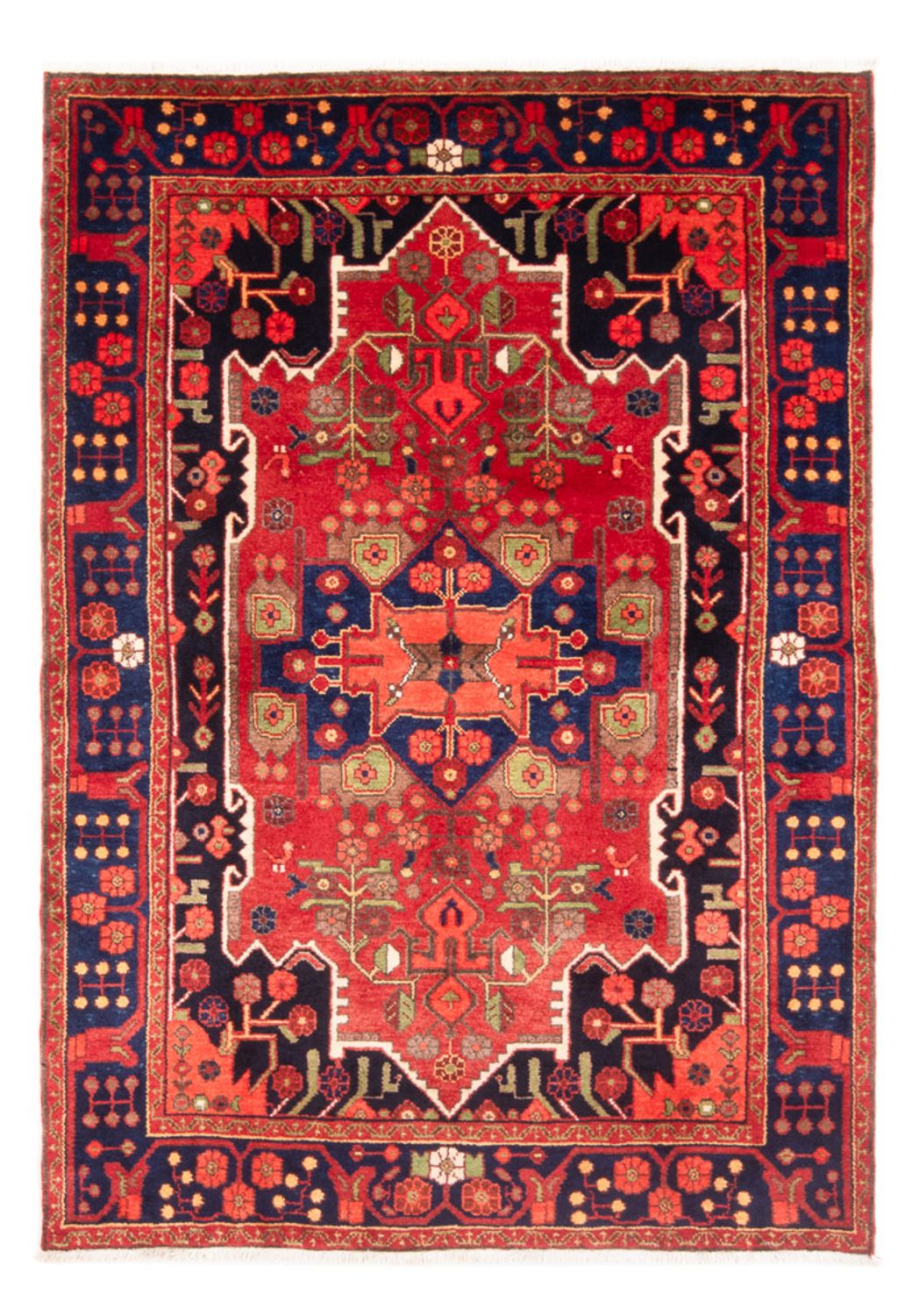 Alfombra persa - Nómada - 207 x 138 cm - rojo