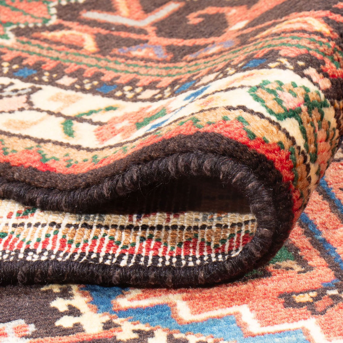 Alfombra persa - Nómada - 215 x 144 cm - rojo claro