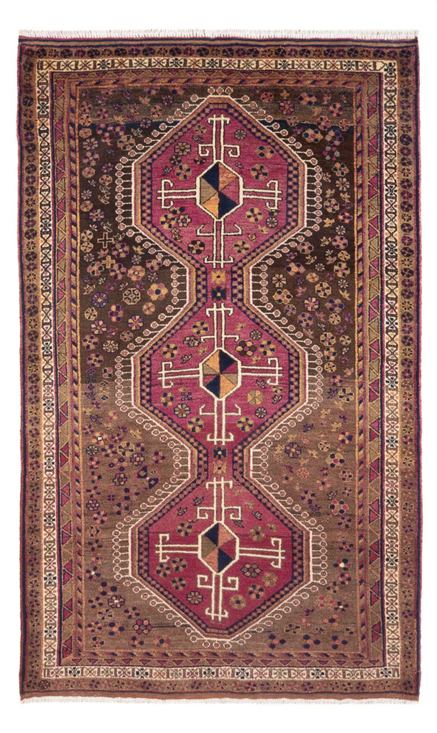 Alfombra persa - Nómada - Real - 227 x 138 cm - azul oscuro