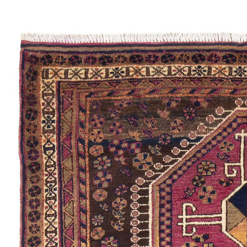 Alfombra persa - Nómada - Real - 227 x 138 cm - azul oscuro