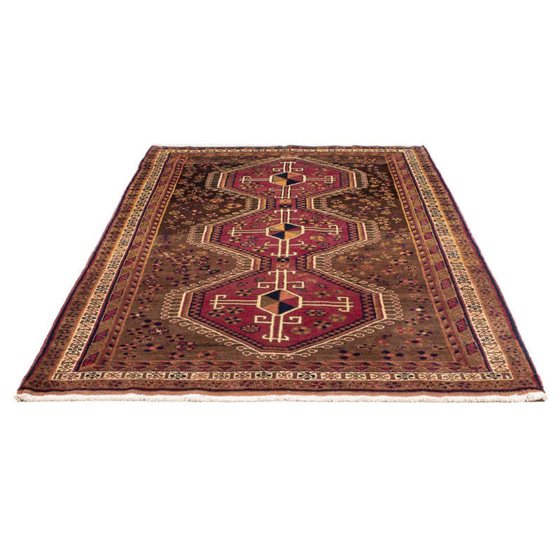 Alfombra persa - Nómada - Real - 227 x 138 cm - azul oscuro