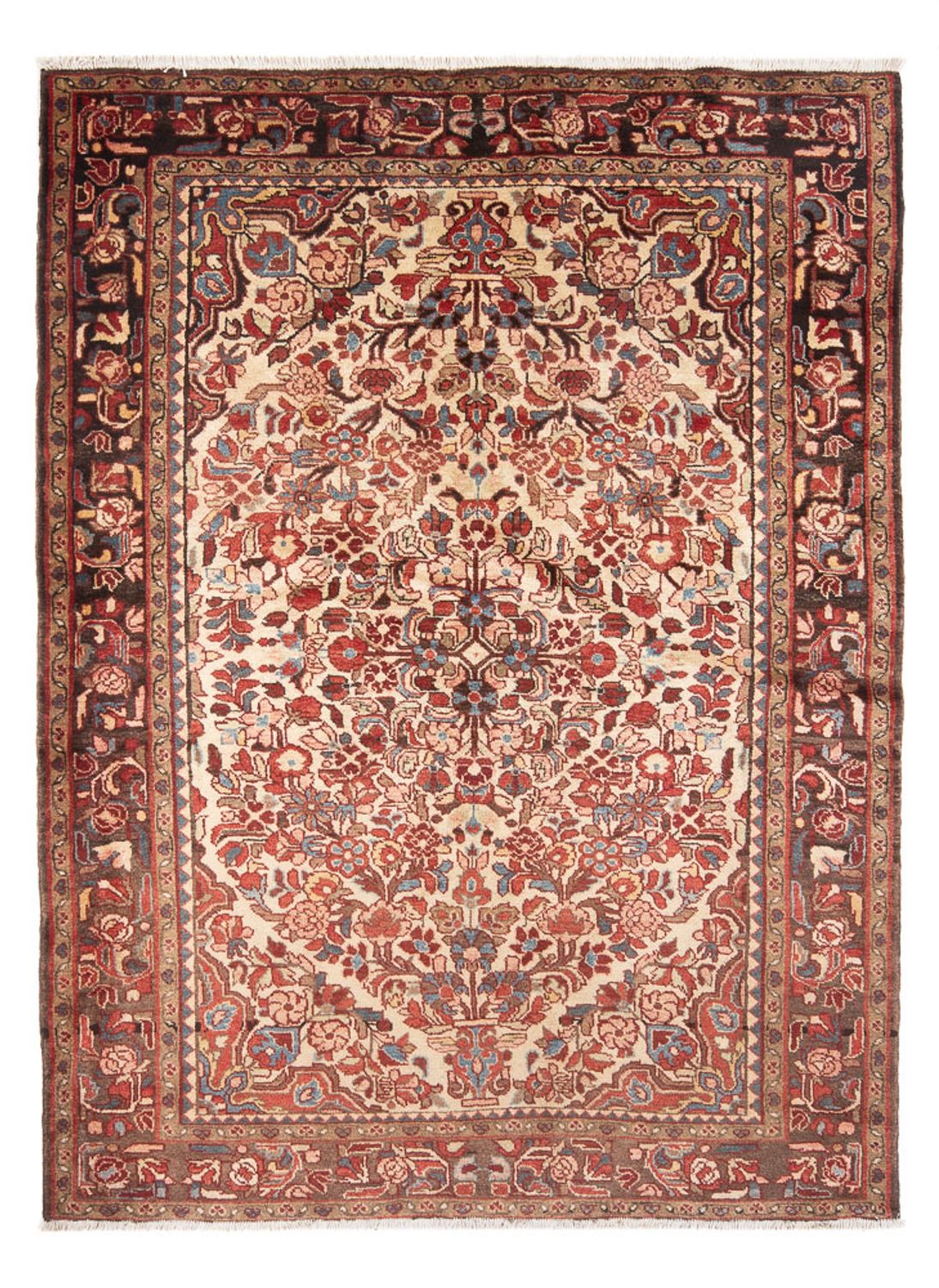 Alfombra persa - Nómada - Real - 214 x 152 cm - crema