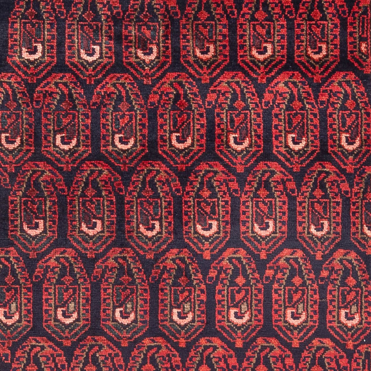 Alfombra persa - Nómada - Real - 203 x 138 cm - azul oscuro