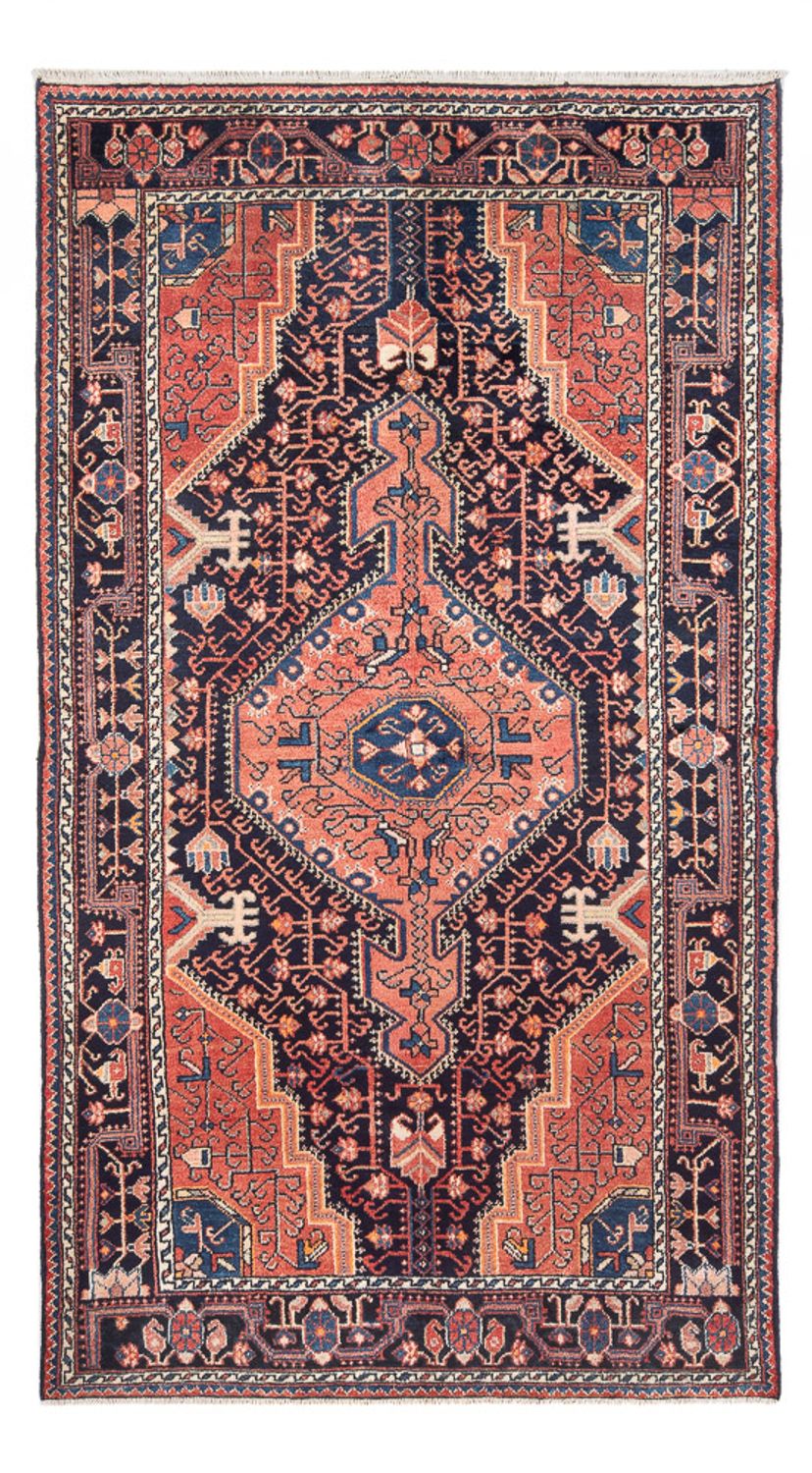 Alfombra persa - Nómada - Real - 241 x 134 cm - azul oscuro
