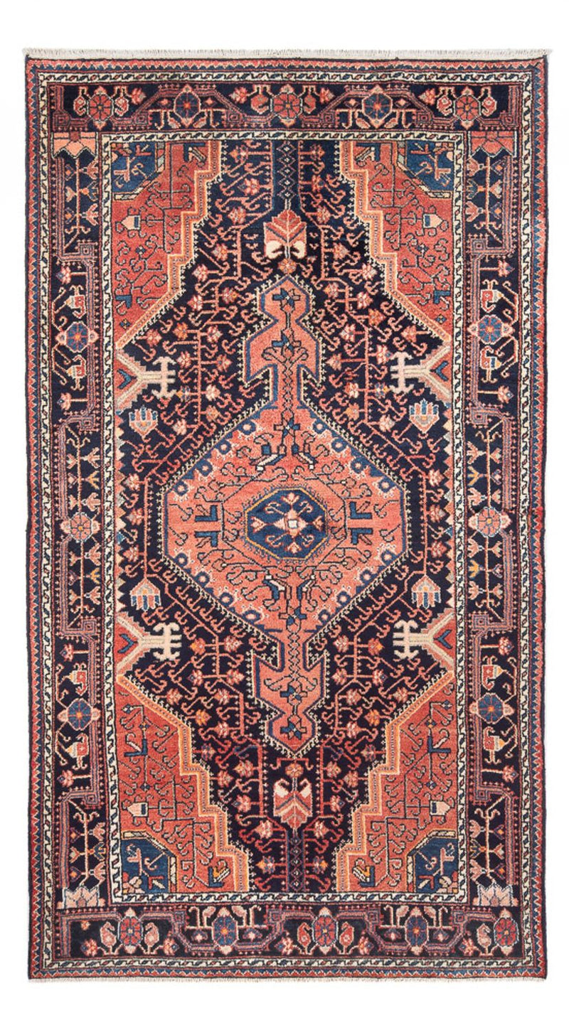 Alfombra persa - Nómada - Real - 241 x 134 cm - azul oscuro