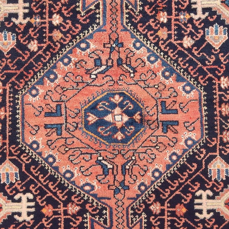 Alfombra persa - Nómada - Real - 241 x 134 cm - azul oscuro