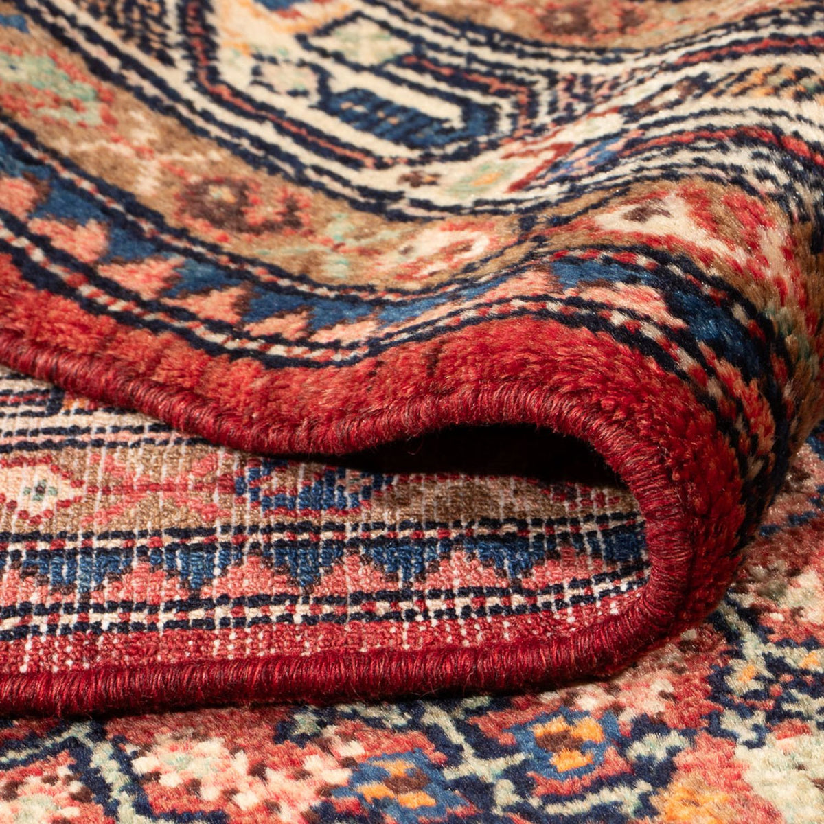 Alfombra persa - Nómada - Real - 221 x 132 cm - rojo