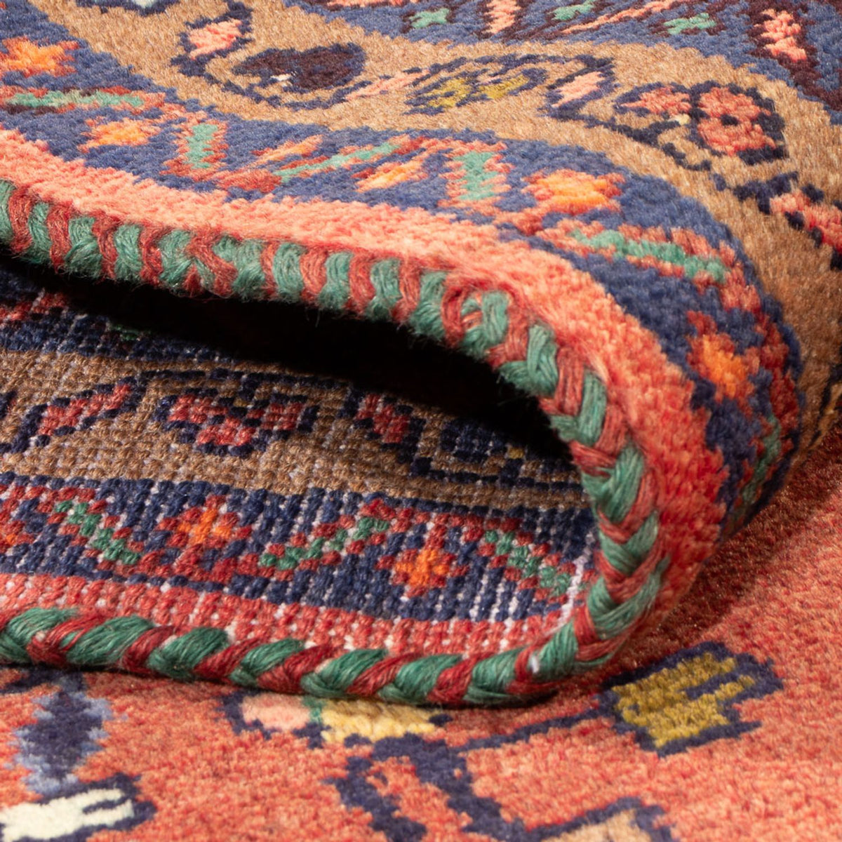 Alfombra persa - Nómada - Real - 212 x 118 cm - rojo