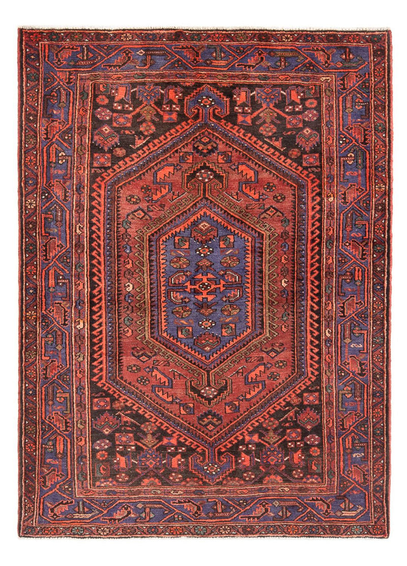 Alfombra persa - Nómada - Real - 197 x 142 cm - rojo