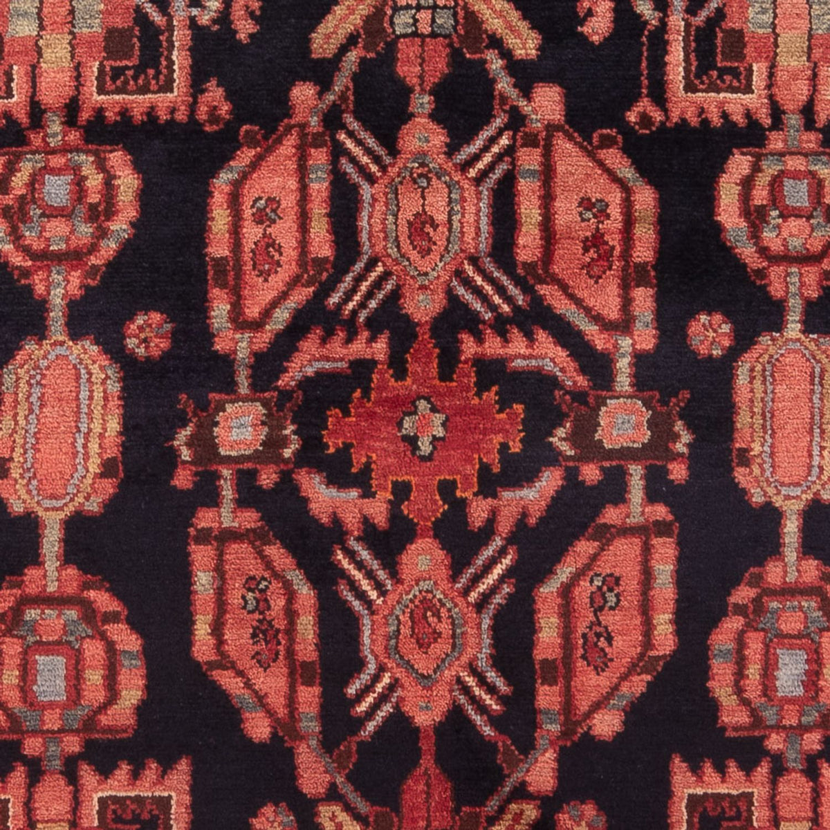 Alfombra persa - Nómada - Real - 210 x 136 cm - azul oscuro