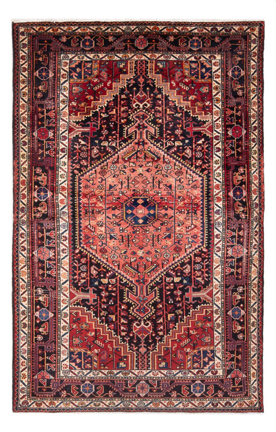Alfombra persa - Nómada - Real - 232 x 145 cm - azul oscuro