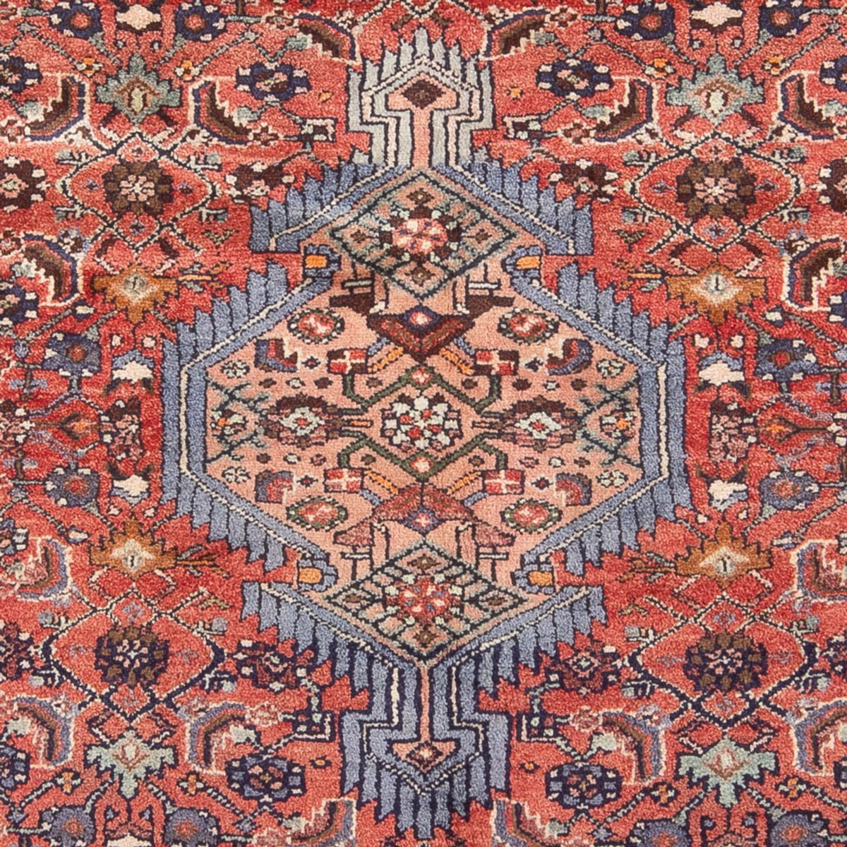 Alfombra persa - Nómada - Real - 213 x 151 cm - rojo
