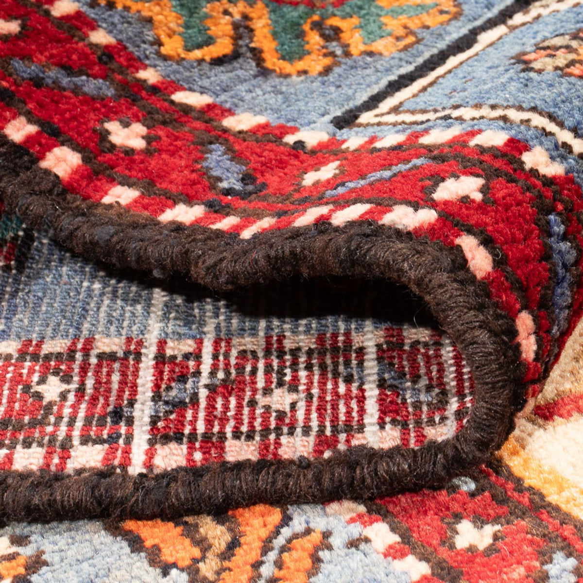 Alfombra persa - Nómada - 203 x 125 cm - azul oscuro