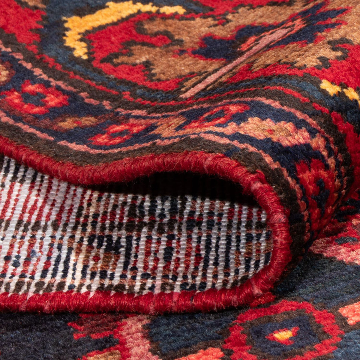 Alfombra persa - Nómada - 210 x 140 cm - azul oscuro