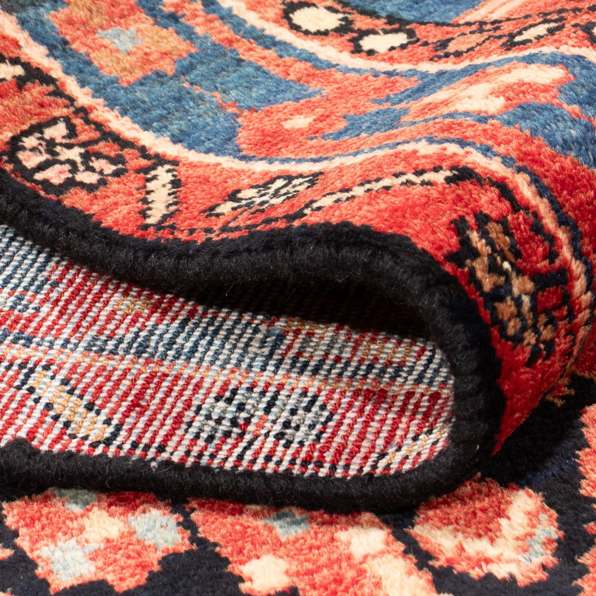 Alfombra persa - Nómada - 208 x 135 cm - azul oscuro