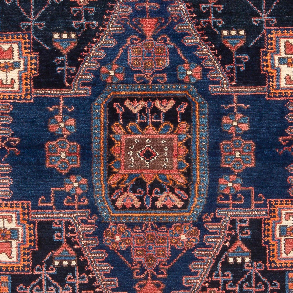 Alfombra persa - Nómada - 212 x 146 cm - azul oscuro