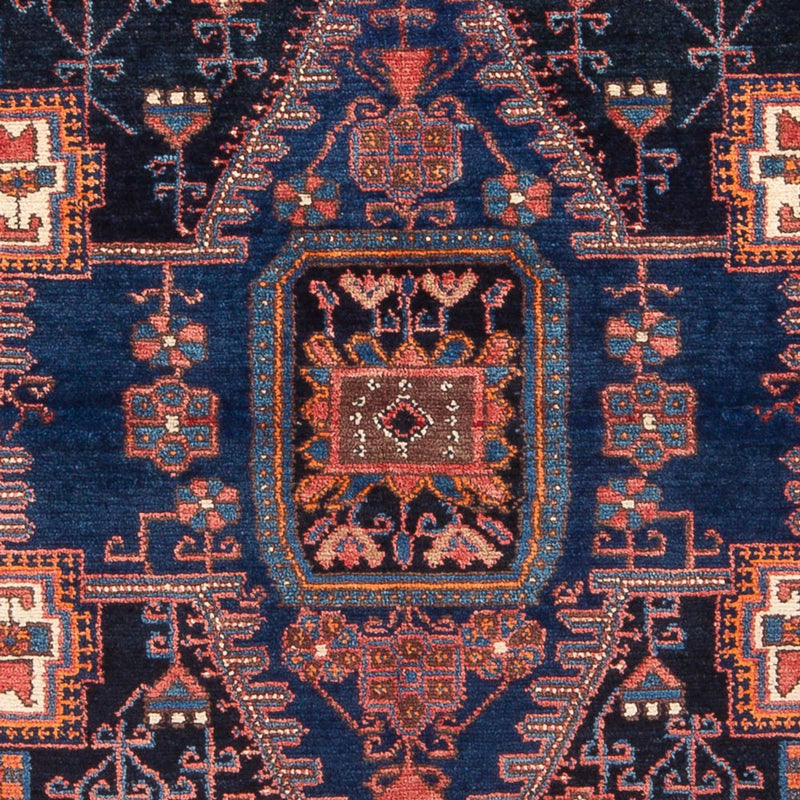 Alfombra persa - Nómada - 212 x 146 cm - azul oscuro
