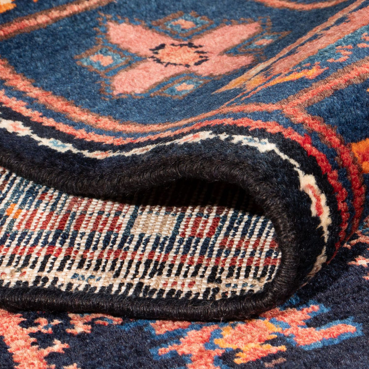 Alfombra persa - Nómada - 212 x 146 cm - azul oscuro