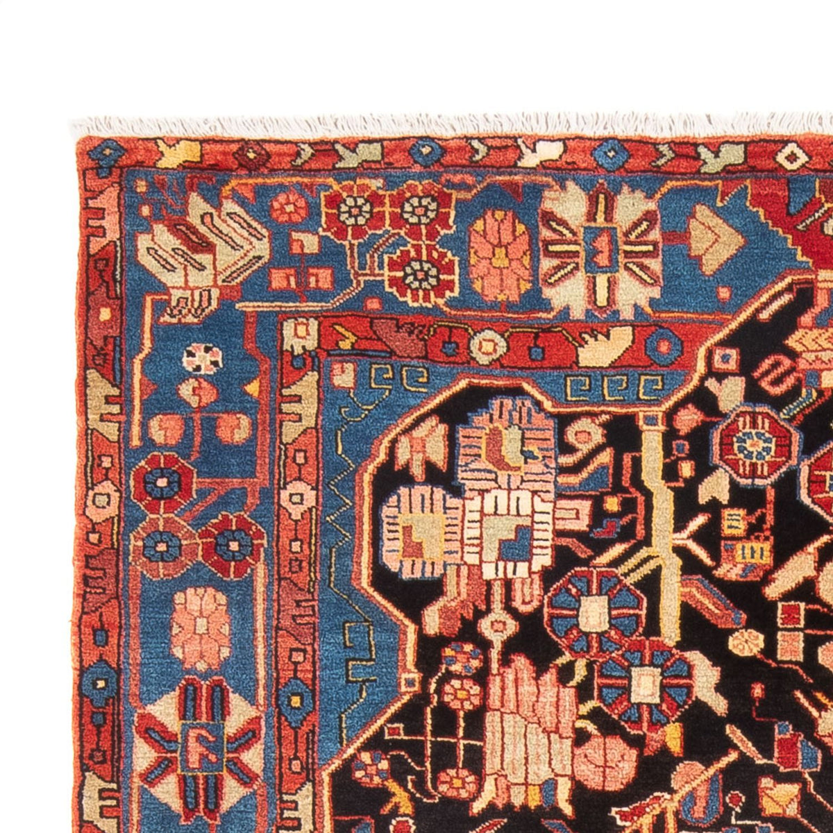 Alfombra persa - Nómada - 237 x 155 cm - azul oscuro