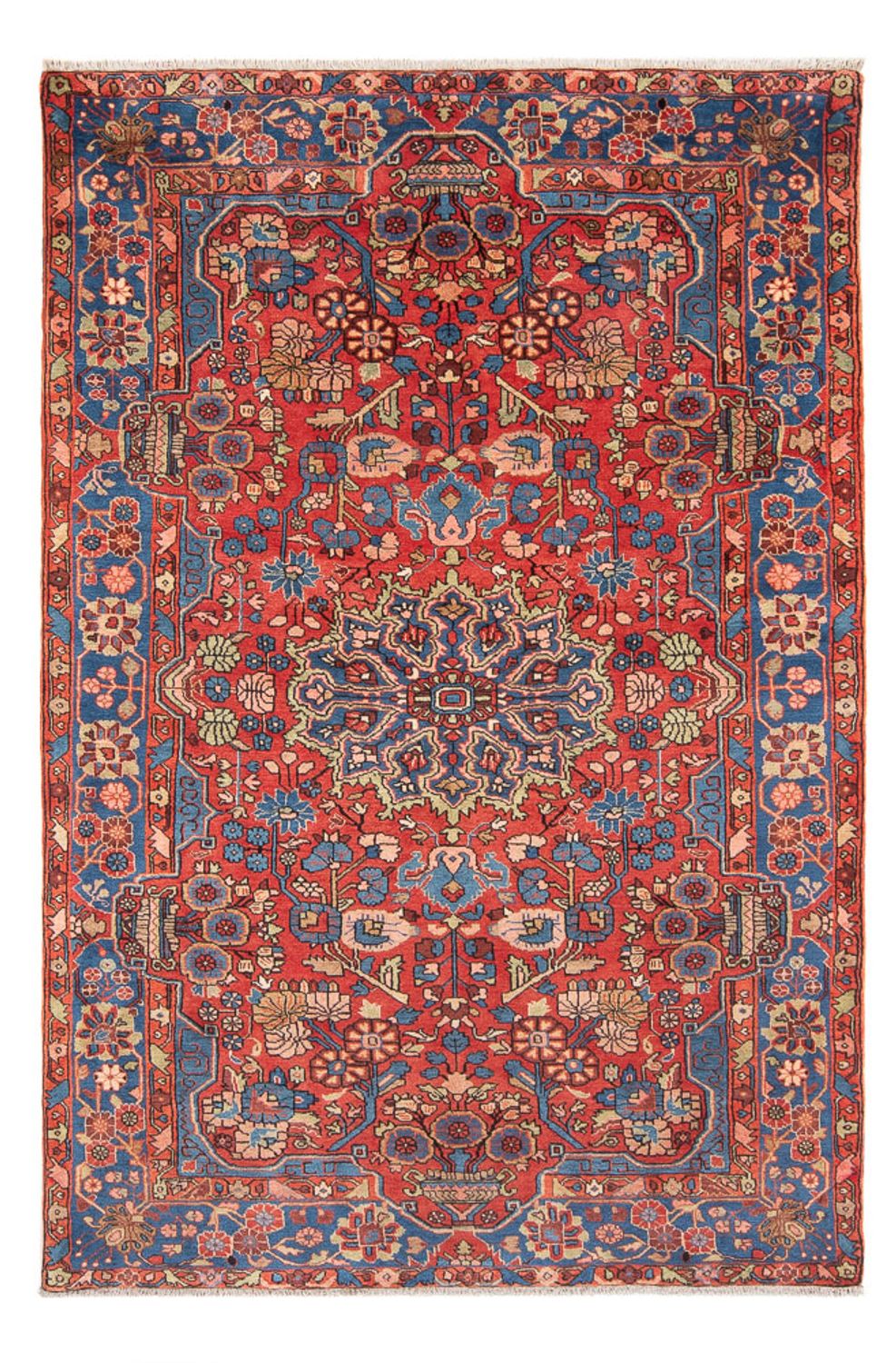 Alfombra persa - Nómada - 242 x 155 cm - rojo claro