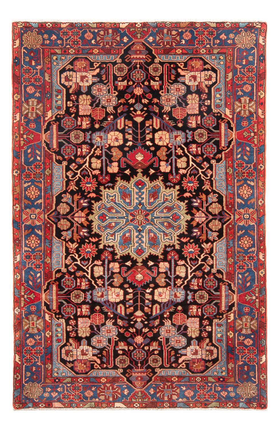 Alfombra persa - Nómada - 244 x 150 cm - azul oscuro