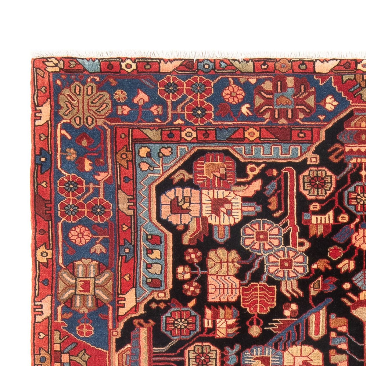 Alfombra persa - Nómada - 244 x 150 cm - azul oscuro