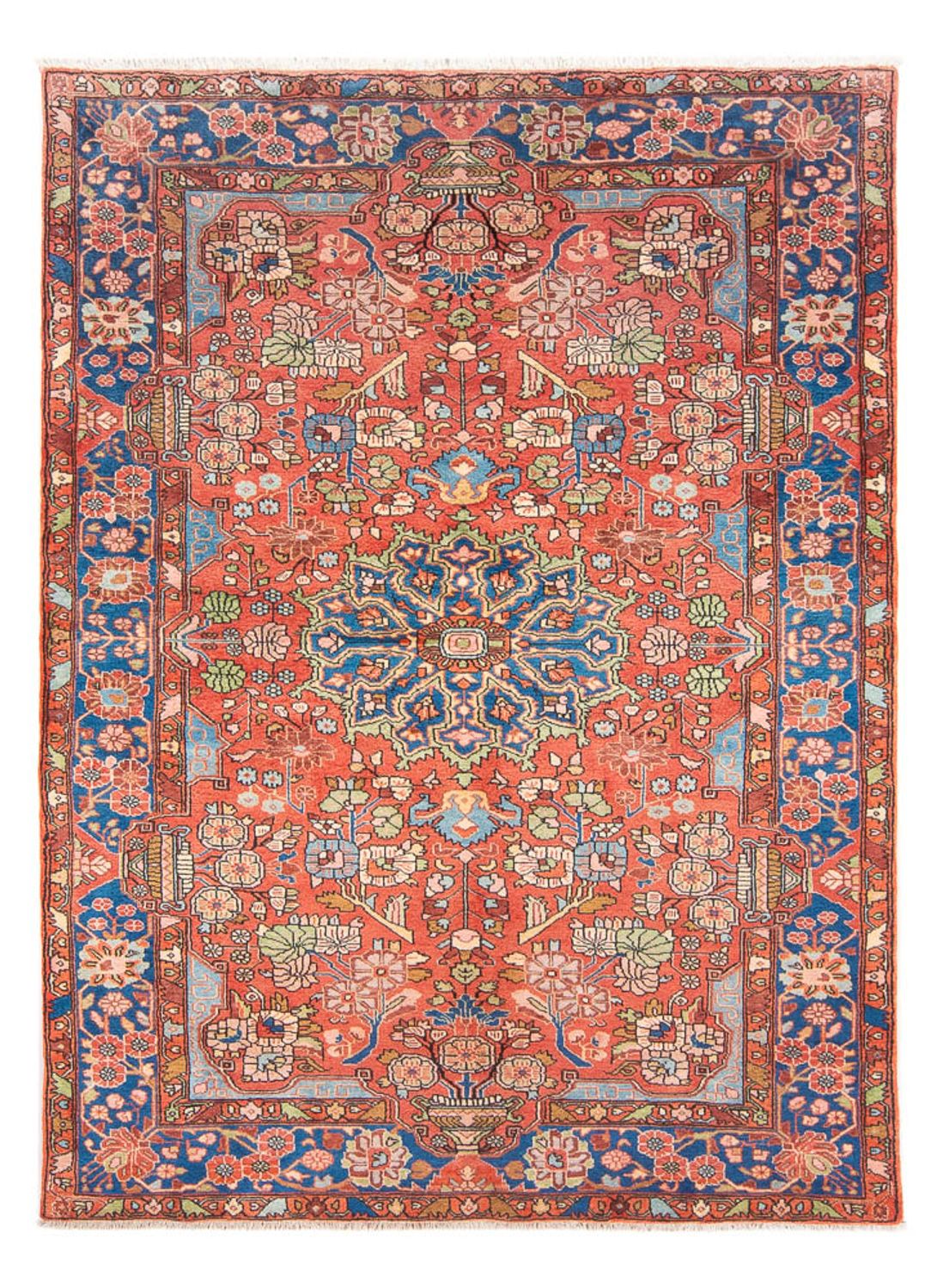 Alfombra persa - Nómada - 220 x 150 cm - rojo claro
