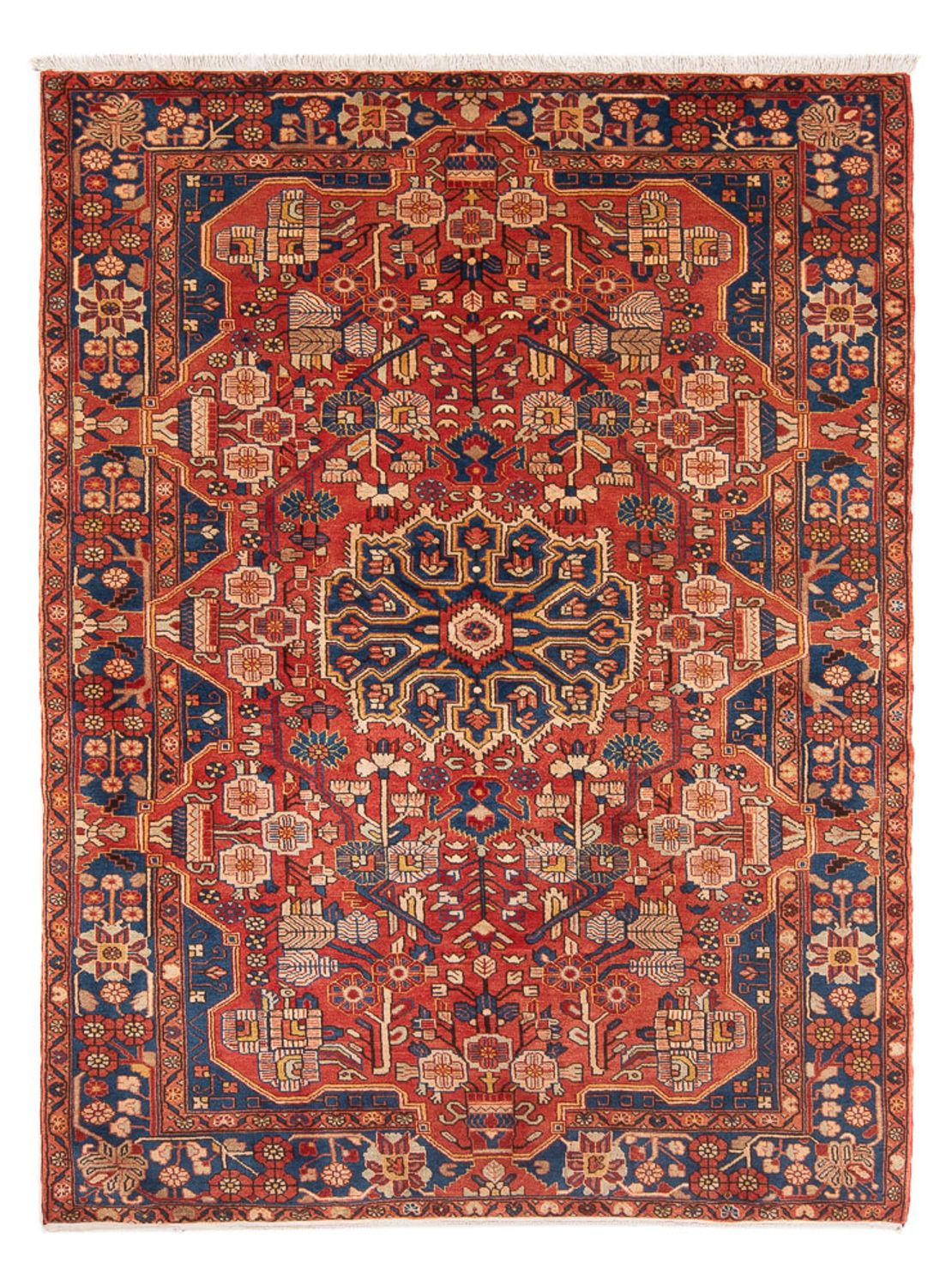 Alfombra persa - Nómada - 232 x 157 cm - rojo claro