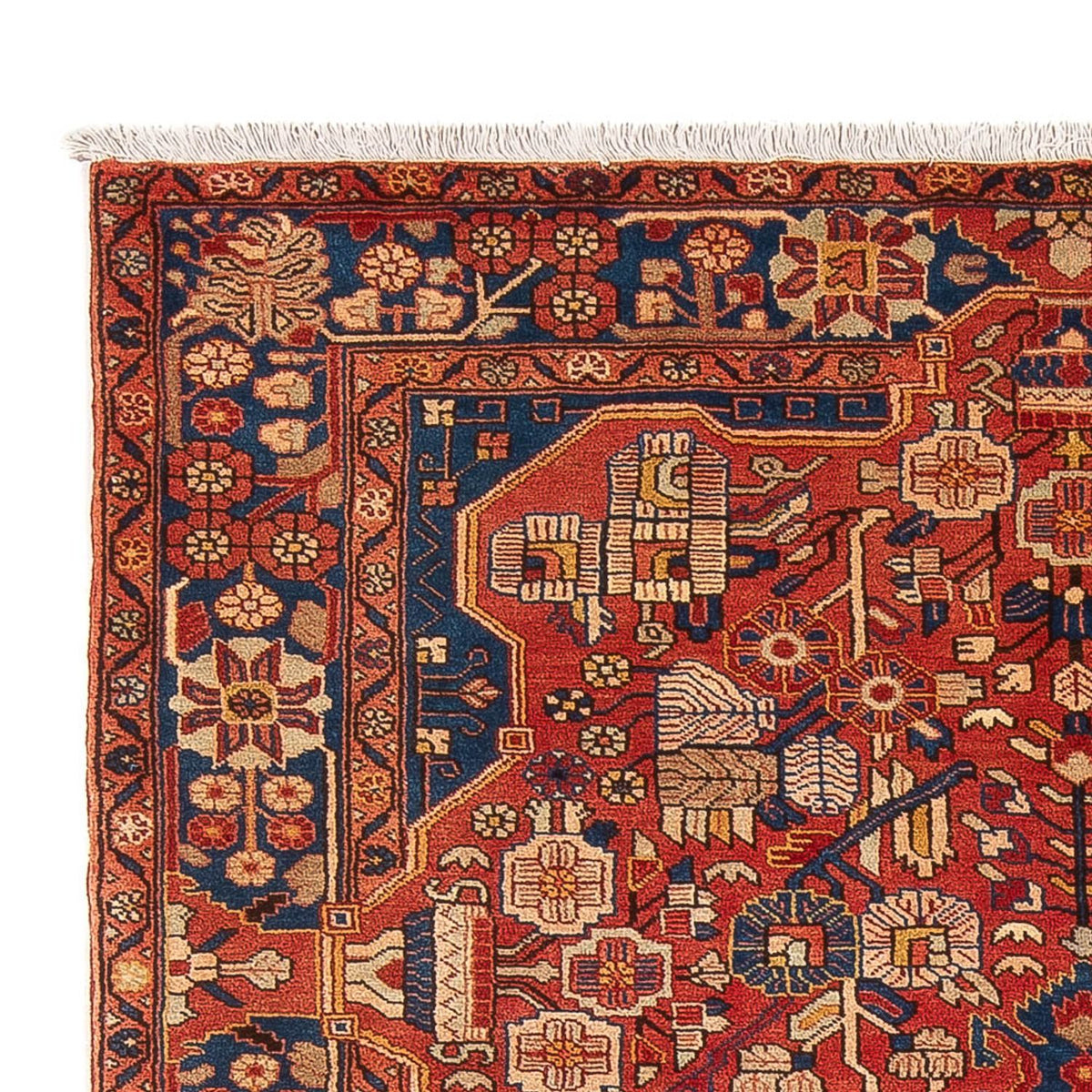 Alfombra persa - Nómada - 232 x 157 cm - rojo claro