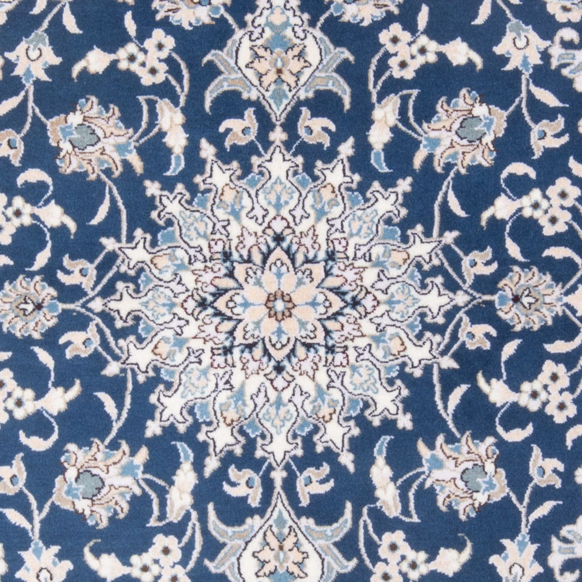 Alfombra Persa - Nain - Real - 192 x 148 cm - azul oscuro