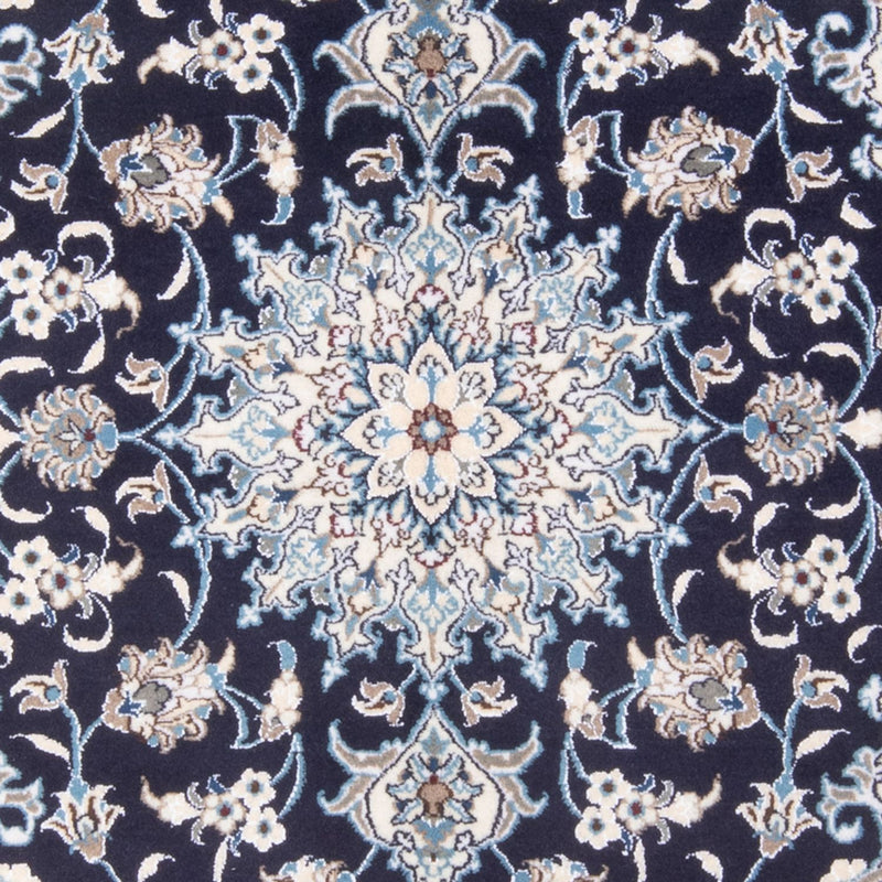 Alfombra Persa - Nain - Real - 197 x 146 cm - azul oscuro