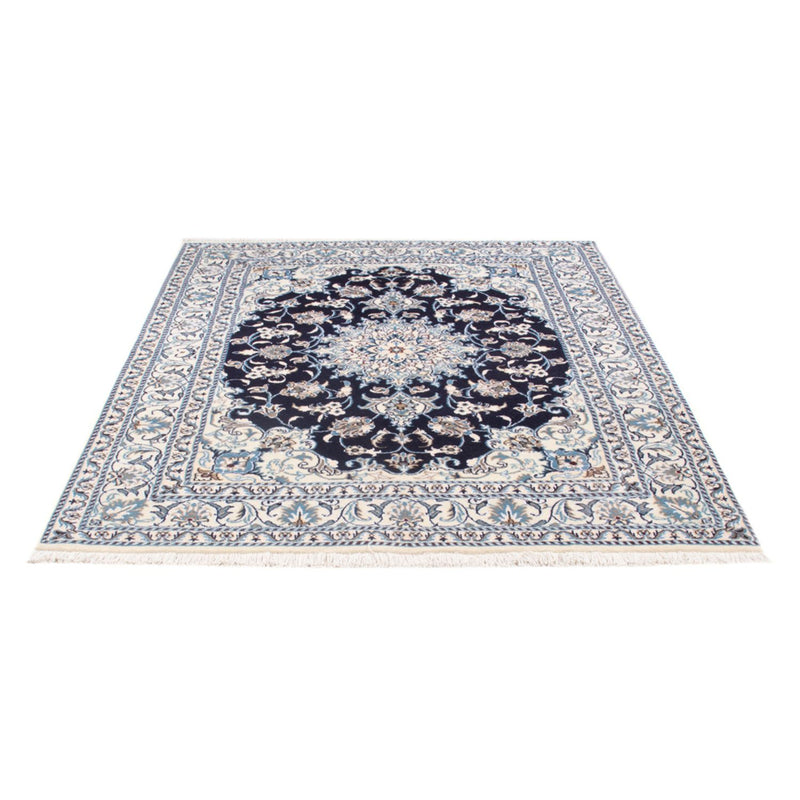 Alfombra Persa - Nain - Real - 197 x 146 cm - azul oscuro