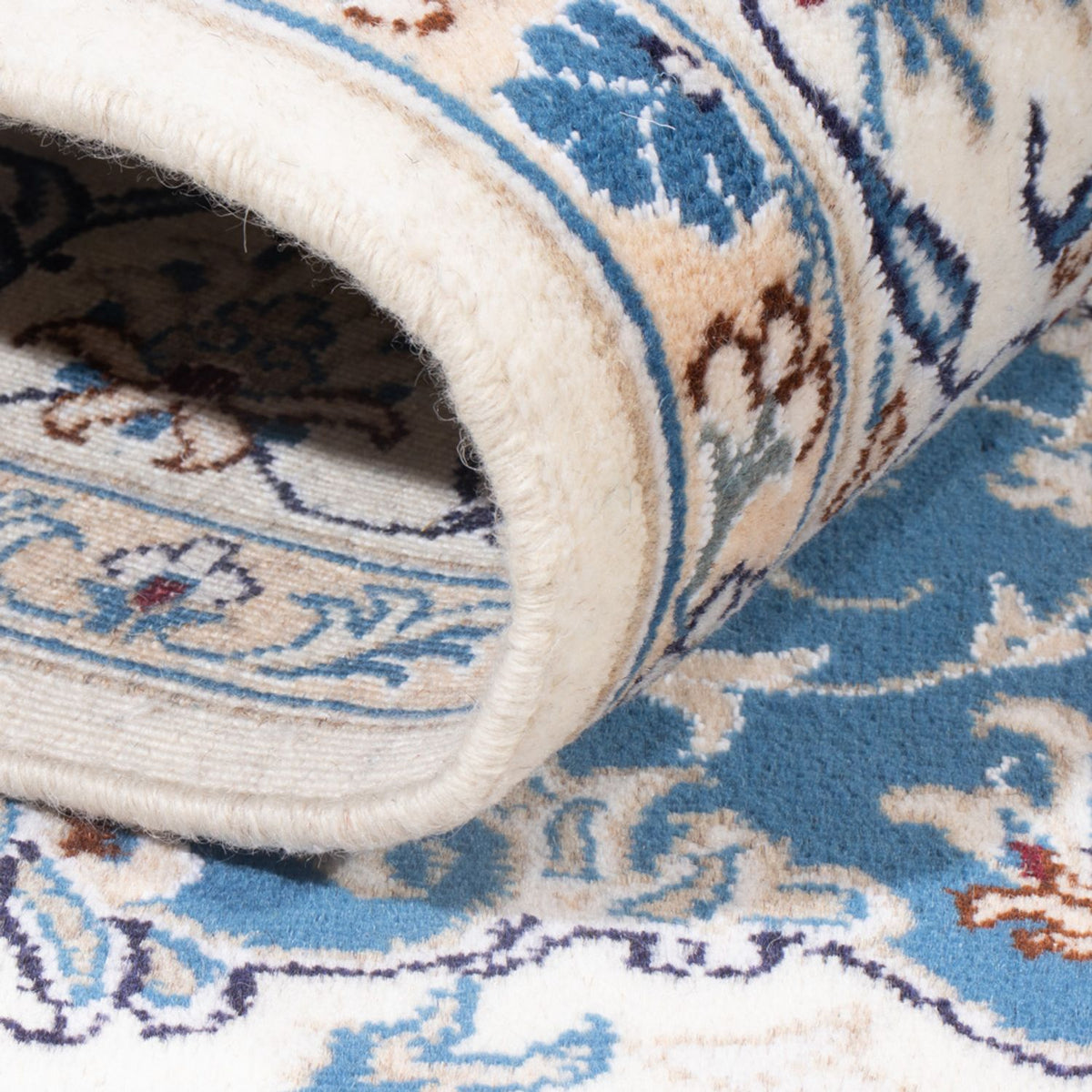 Alfombra Persa - Nain - Real - 196 x 148 cm - azul