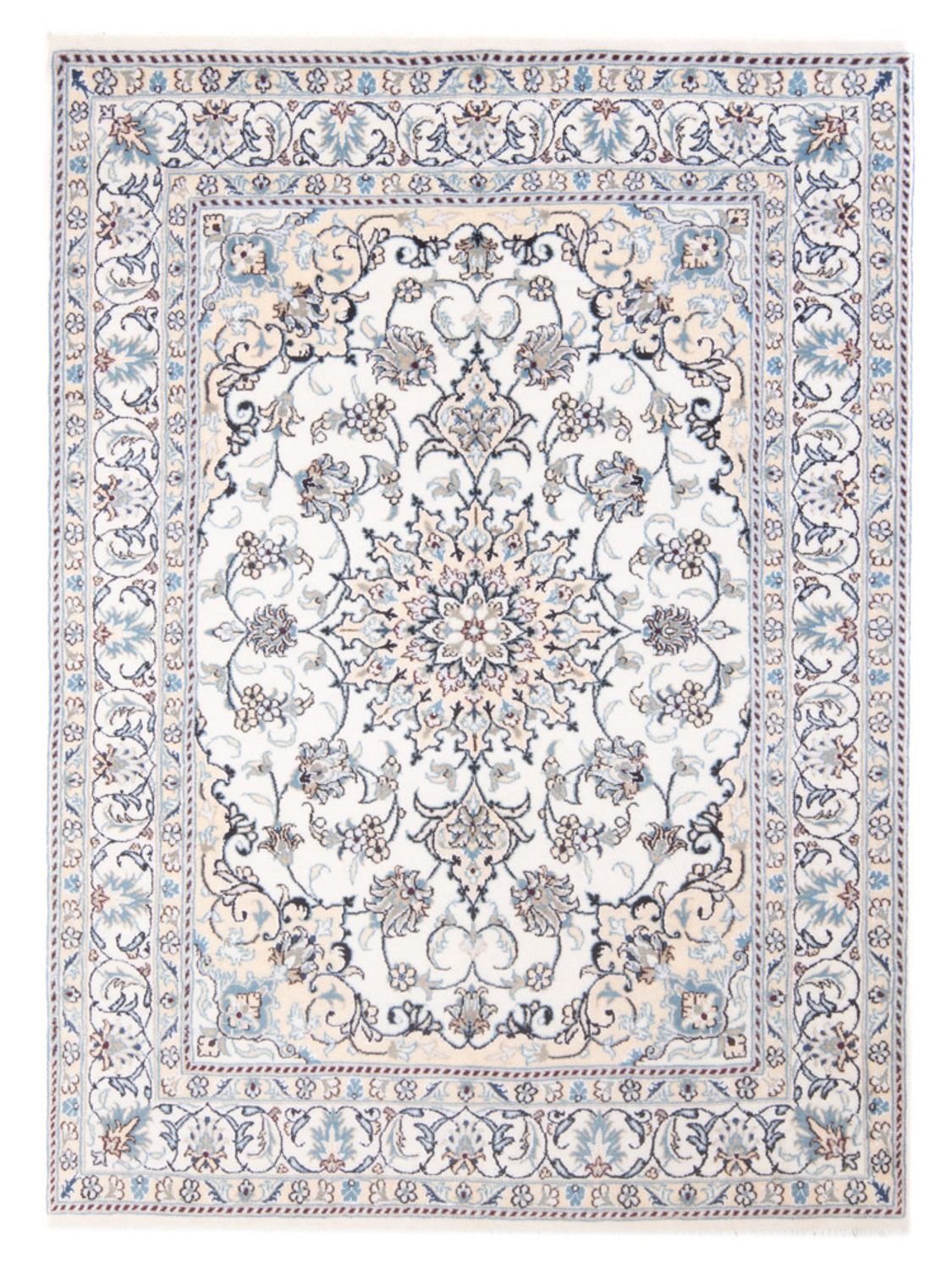 Alfombra Persa - Nain - Real - 200 x 143 cm - crema