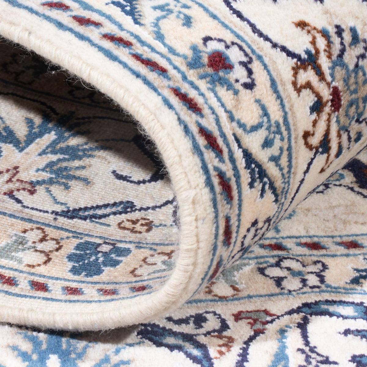 Alfombra Persa - Nain - Real - 197 x 147 cm - azul oscuro