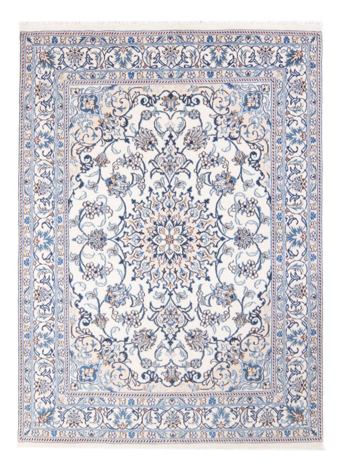 Alfombra Persa - Nain - Real - 201 x 148 cm - crema