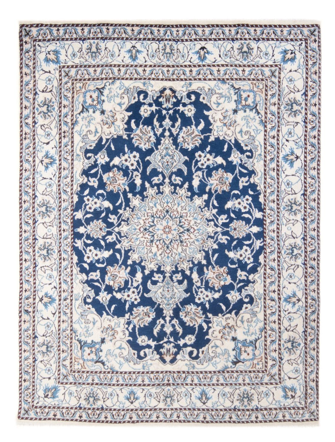 Alfombra Persa - Nain - Real - 203 x 144 cm - azul
