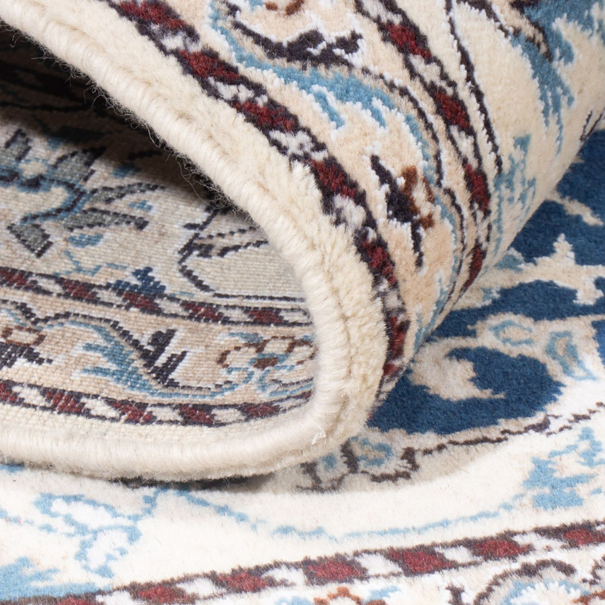 Alfombra Persa - Nain - Real - 202 x 146 cm - azul oscuro