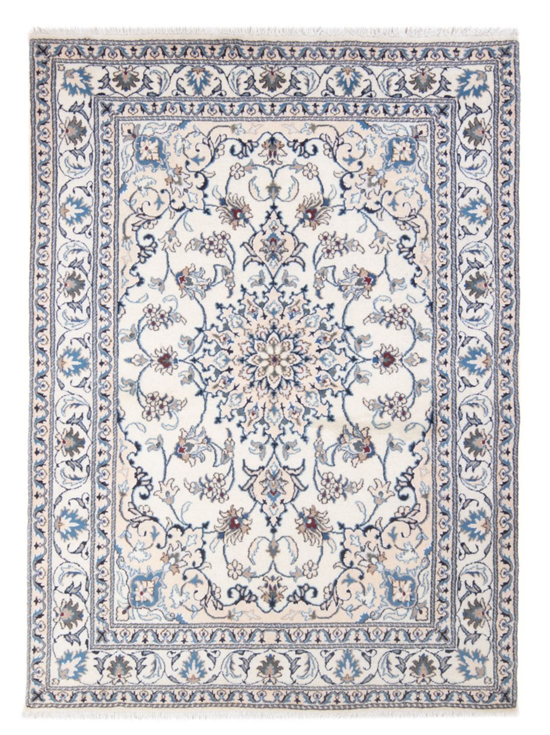 Alfombra Persa - Nain - Real - 195 x 152 cm - crema