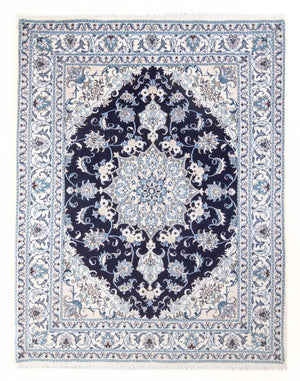 Alfombra Persa - Nain - Real - 213 x 150 cm - azul oscuro