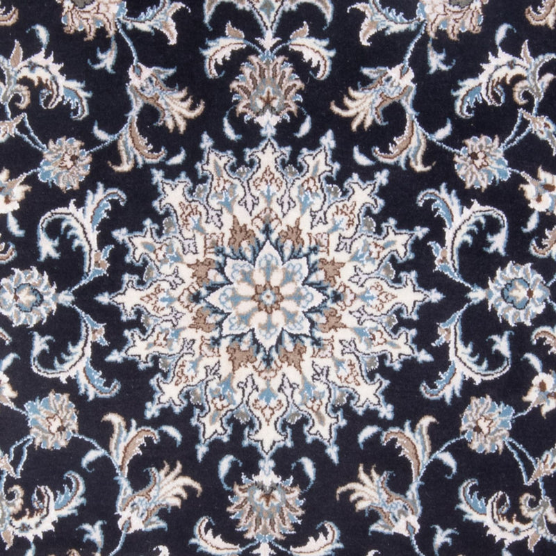 Alfombra Persa - Nain - Real - 191 x 146 cm - azul oscuro