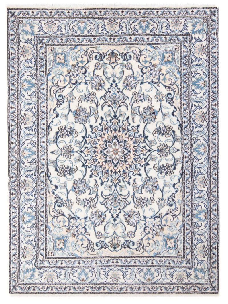 Alfombra Persa - Nain - Real - 197 x 145 cm - crema