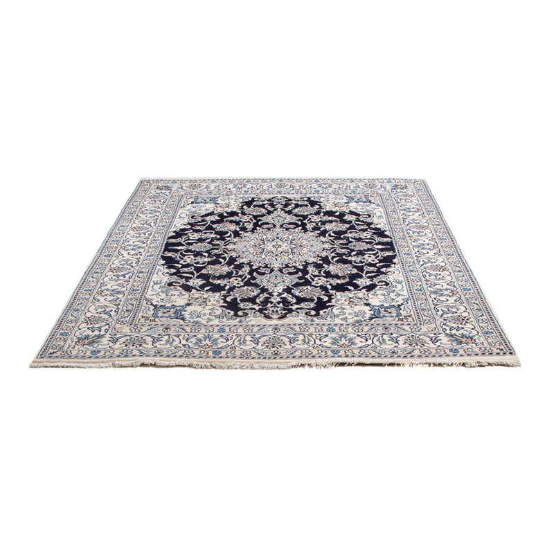 Alfombra Persa - Nain - Real - 190 x 149 cm - azul oscuro