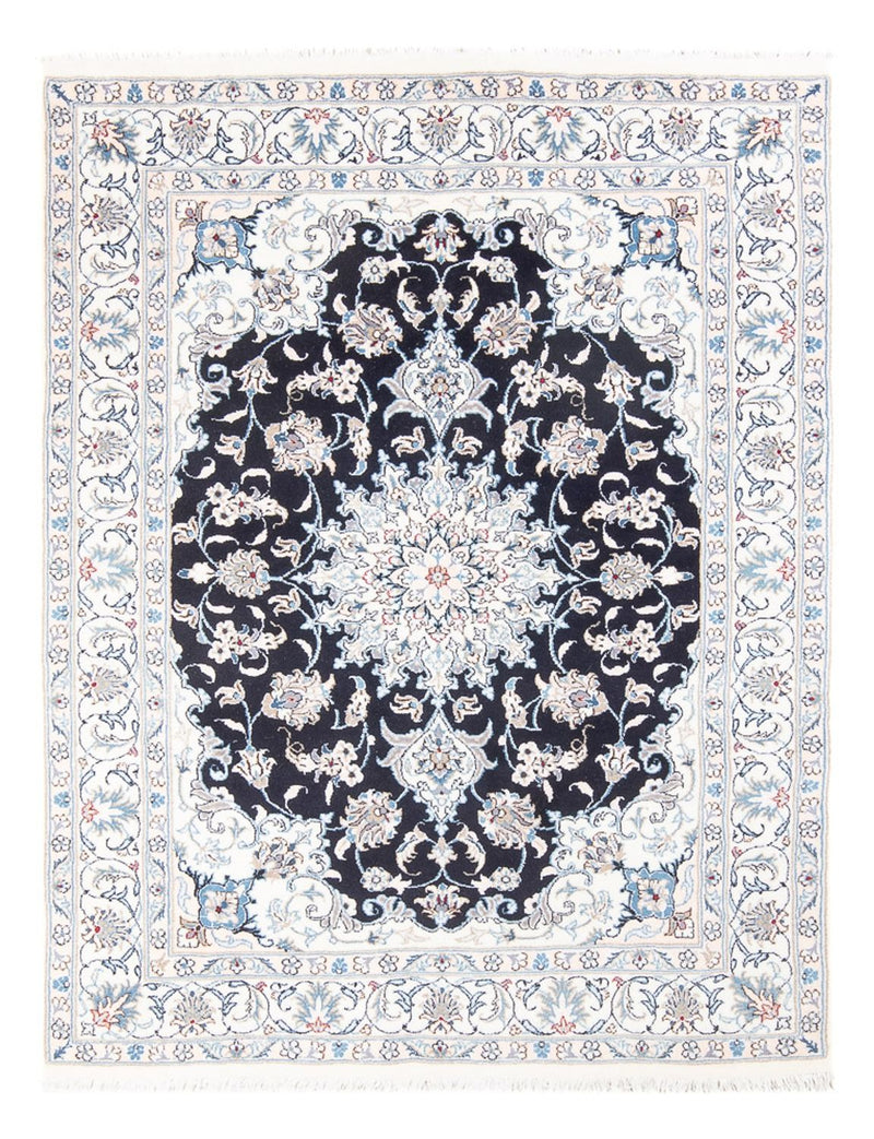 Alfombra Persa - Nain - Real - 200 x 147 cm - azul oscuro