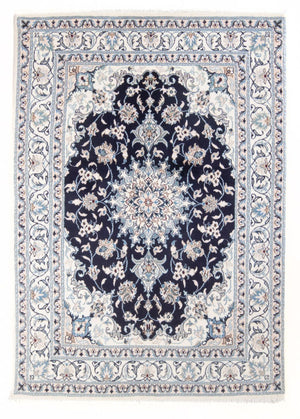 Alfombra Persa - Nain - Real - 204 x 141 cm - azul oscuro