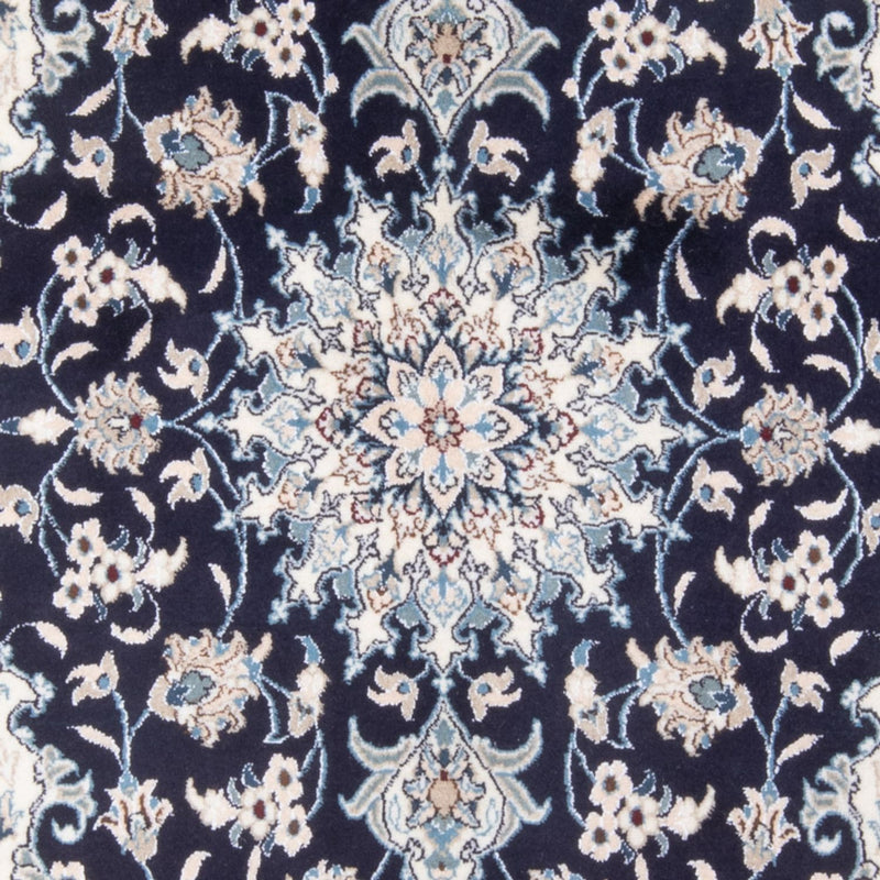 Alfombra Persa - Nain - Real - 204 x 141 cm - azul oscuro